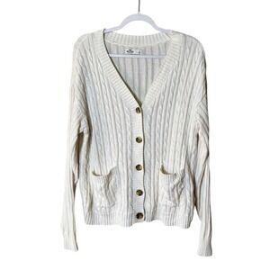 Hollister Boyfriend Cardigan Sweater Small Preppy Academia Ivy League Oversized